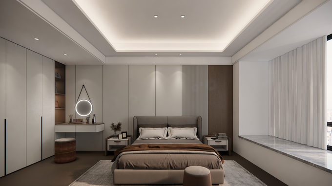 Effortlessly Organize Your Living Space With The Timeless Harmony Wardrobe By Fadior Modern Design And Exquisite Features - Matte white panels with warm beige and teaââcrystal glass accents for a