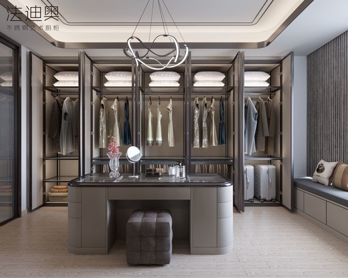 Customisable elegante contemporaneo Walk In Closet Metal Open Style Closet