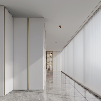 Gabinetto di archiviazione balcone contemporaneo in acciaio inossidabile con illuminazione a LED
