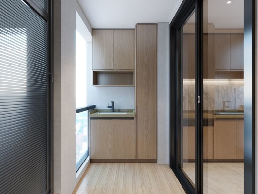 Balcone minimalista elegante Armadio di archiviazione Acciaio inossidabile per aree soggette all'umidità