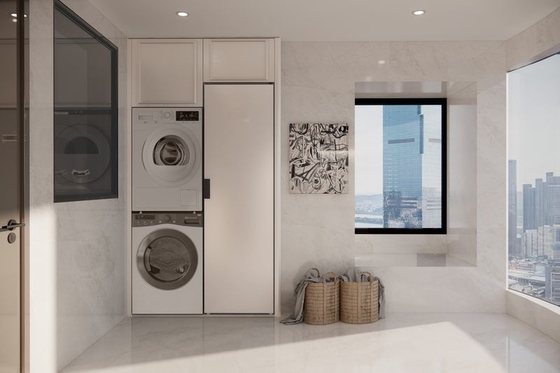 Armadio da balcone in acciaio inossidabile Fadior con soluzione integrata per il bucato e lo stoccaggio